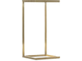 Holmes C-Shaped Accent Table – Silver Leaf & Gold, Compact