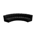 Hollis 148" Velvet Upholstered 4pc. Modular Sectional