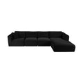 Rovigo 145" Corduroy Performance Fabric Upholstered 4 pc. Modular Sectional