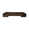 Rovigo 171" Brown Corduroy Performance Fabric Upholstered 7 pc. Modular Sectional - Sec7A