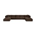 Rovigo 171" Brown Corduroy Performance Fabric Upholstered 7 pc. Modular Sectional - Sec7C