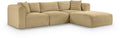 Rovigo 109" Camel Corduroy Performance Fabric Upholstered 4 pc. Modular Sectional - Sec4A