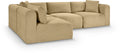 Rovigo 109" Camel Corduroy Performance Fabric Upholstered 4 pc. Modular Sectional - Sec4B