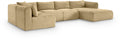Rovigo 145" Camel Corduroy Performance Fabric Upholstered 5 pc. Modular Sectional - Sec5F