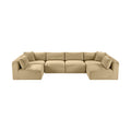 Rovigo 140" Camel Corduroy Performance Fabric Upholstered 6 pc. Modular Sectional - Sec6B