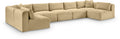 Rovigo 171" Camel Corduroy Performance Fabric Upholstered 7 pc. Modular Sectional - Sec7A