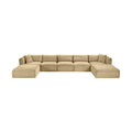 Rovigo 171" Camel Corduroy Performance Fabric Upholstered 7 pc. Modular Sectional - Sec7C