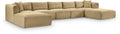 Rovigo 171" Camel Corduroy Performance Fabric Upholstered 7 pc. Modular Sectional - Sec7C