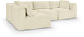 Rovigo 109" Cream Corduroy Performance Fabric Upholstered 4 pc. Modular Sectional - Sec4B