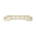 Rovigo 171" Cream Corduroy Performance Fabric Upholstered 7 pc. Modular Sectional - Sec7A