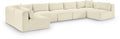 Rovigo 171" Cream Corduroy Performance Fabric Upholstered 7 pc. Modular Sectional - Sec7A