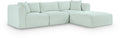 Rovigo 109" Mint Corduroy Performance Fabric Upholstered 4 pc. Modular Sectional - Sec4A