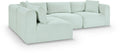 Rovigo 109" Mint Corduroy Performance Fabric Upholstered 4 pc. Modular Sectional - Sec4B