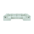 Rovigo 140" Mint Corduroy Performance Fabric Upholstered 6 pc. Modular Sectional - Sec6B