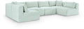 Rovigo 140" Mint Corduroy Performance Fabric Upholstered 6 pc. Modular Sectional - Sec6B