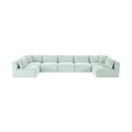 Rovigo 171" Mint Corduroy Performance Fabric Upholstered 7 pc. Modular Sectional - Sec7A