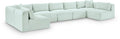 Rovigo 171" Mint Corduroy Performance Fabric Upholstered 7 pc. Modular Sectional - Sec7A