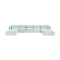 Rovigo 171" Mint Corduroy Performance Fabric Upholstered 7 pc. Modular Sectional - Sec7C