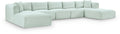 Rovigo 171" Mint Corduroy Performance Fabric Upholstered 7 pc. Modular Sectional - Sec7C