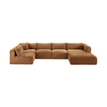 Rovigo 145" Saddle Corduroy Performance Fabric Upholstered 5 pc. Modular Sectional - Sec5F