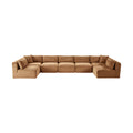 Rovigo 171" Saddle Corduroy Performance Fabric Upholstered 7 pc. Modular Sectional - Sec7A