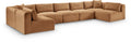 Rovigo 171" Saddle Corduroy Performance Fabric Upholstered 7 pc. Modular Sectional - Sec7A
