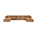 Rovigo 171" Saddle Corduroy Performance Fabric Upholstered 7 pc. Modular Sectional - Sec7C
