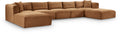 Rovigo 171" Saddle Corduroy Performance Fabric Upholstered 7 pc. Modular Sectional - Sec7C