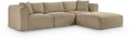 Rovigo 109" Taupe Corduroy Performance Fabric Upholstered 4 pc. Modular Sectional - Sec4A
