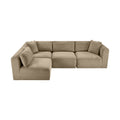 Rovigo 109" Taupe Corduroy Performance Fabric Upholstered 4 pc. Modular Sectional - Sec4B