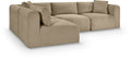 Rovigo 109" Taupe Corduroy Performance Fabric Upholstered 4 pc. Modular Sectional - Sec4B
