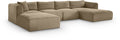 Rovigo 145" Taupe Corduroy Performance Fabric Upholstered 5 pc. Modular Sectional - Sec5E