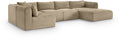 Rovigo 145" Taupe Corduroy Performance Fabric Upholstered 5 pc. Modular Sectional - Sec5F
