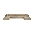 Rovigo 171" Taupe Corduroy Performance Fabric Upholstered 7 pc. Modular Sectional - Sec7C