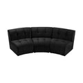 Langley 94" Velvet Upholstered 3pc. Modular Sectional