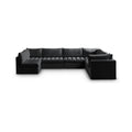 Huntley 140" Velvet Upholstered 7pc. Modular Sectional