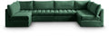 Huntley 140" Green Velvet Upholstered 6pc. Modular Sectional - Sec6B