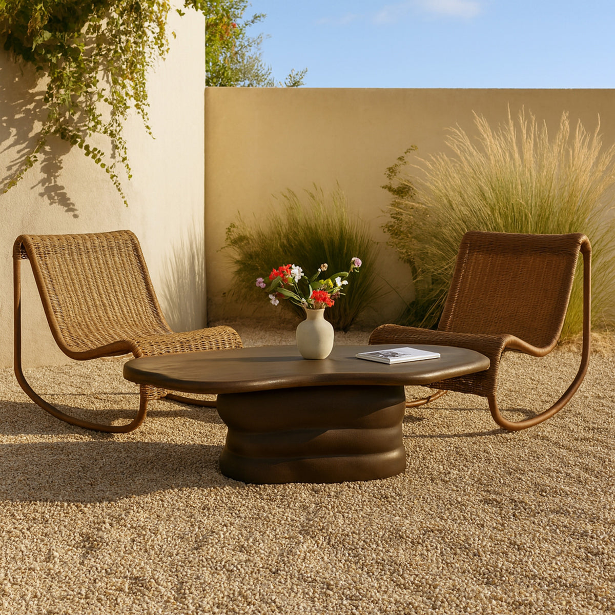 Callen Concrete Indoor/Outdoor Coffee Table