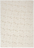 Cozy Shimmer Ivory Gold Glam Polyester Area Rug