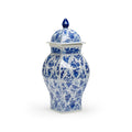 Blue And White Covered Vase