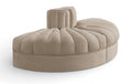 Ricarda Velvet Performance Fabric Upholstered 2pc. Modular Sofa