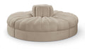 Ricarda Beige Velvet Performance Fabric Upholstered 4pc. Modular Sofa - 4RC