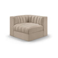 Ricarda Beige Velvet Performance Fabric Upholstered Modular Chair - Corner