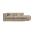 Ricarda Velvet Performance Fabric Upholstered 3pc. Modular Sectional