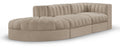 Ricarda Velvet Performance Fabric Upholstered 3pc. Modular Sectional