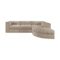 Ricarda Beige Velvet Performance Fabric Upholstered 5pc. Modular Sectional - Sec5C