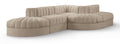 Ricarda Beige Velvet Performance Fabric Upholstered 5pc. Modular Sectional - Sec5D