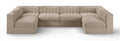 Ricarda Beige Velvet Performance Fabric Upholstered 6pc. Modular Sectional - Sec6A