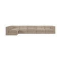 Ricarda Beige Velvet Performance Fabric Upholstered 6pc. Modular Sectional - Sec6E