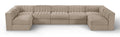 Ricarda Beige Velvet Performance Fabric Upholstered 7pc. Modular Sectional - Sec7B